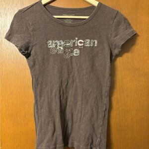 American Eagle Outfitters Brown Cotton Tee